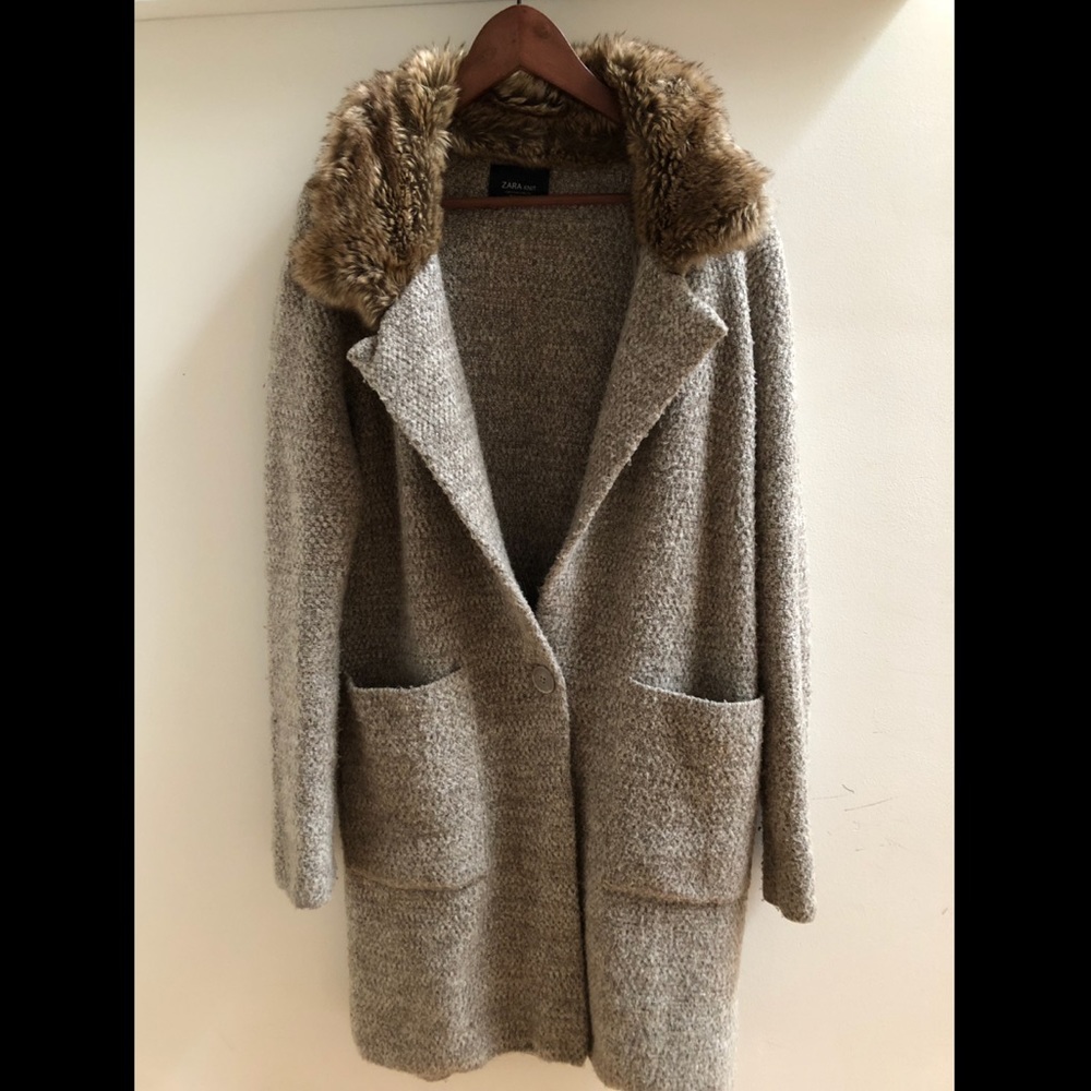 70s style Zara knit sweater